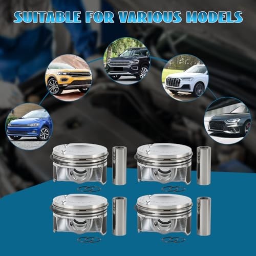 4PCS Piston Ring Set Φ21mm 06H107065AM for 2.0T Engine - Compatible with