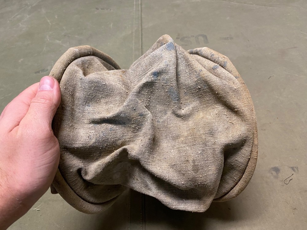 ORIGINAL WWI WWII US ARMY M1910 WATER COLLAPSIBLE FOLDING BUCKET-DATED 1918