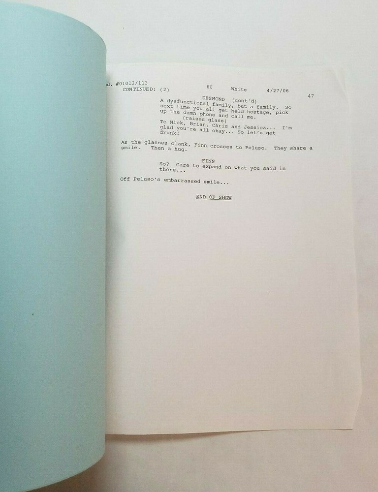 CONVICTION / Rick Eid & Walon Green 2006 TV Series Script ERIC BALFOUR "Hostage"