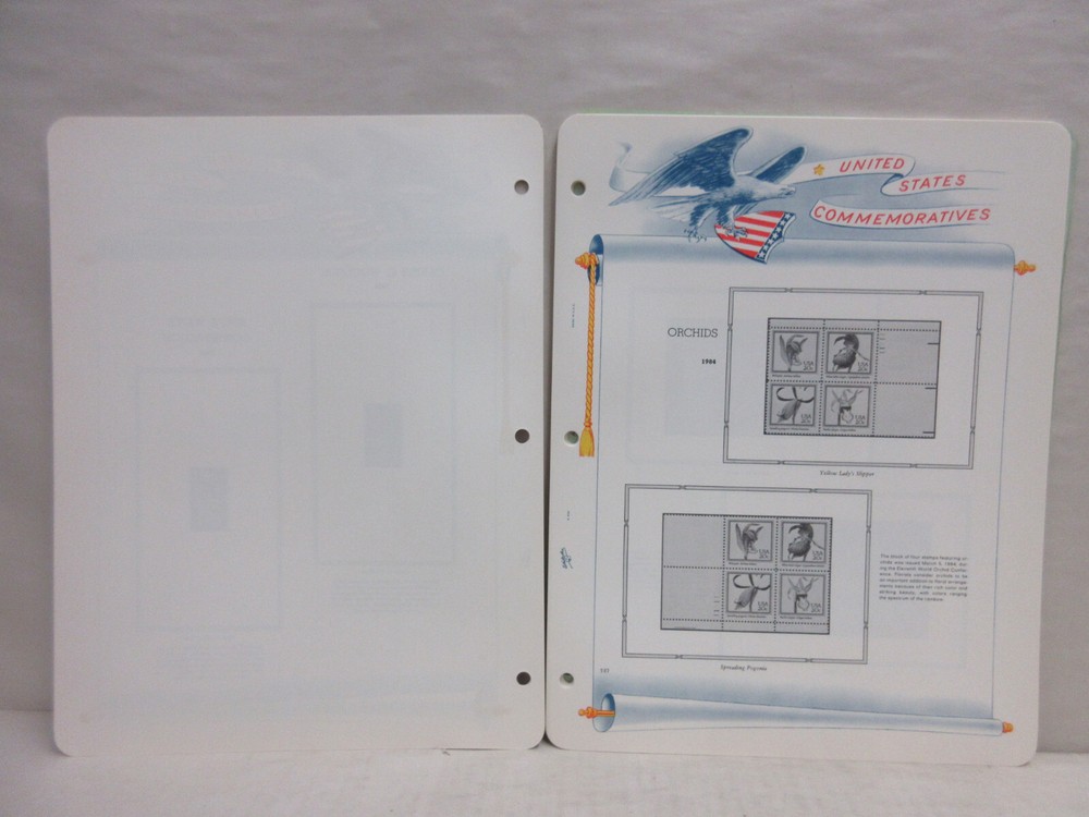 White Ace Stamp Album Pages PB-36 Supplement for Commemorative Plate Blocks 1984