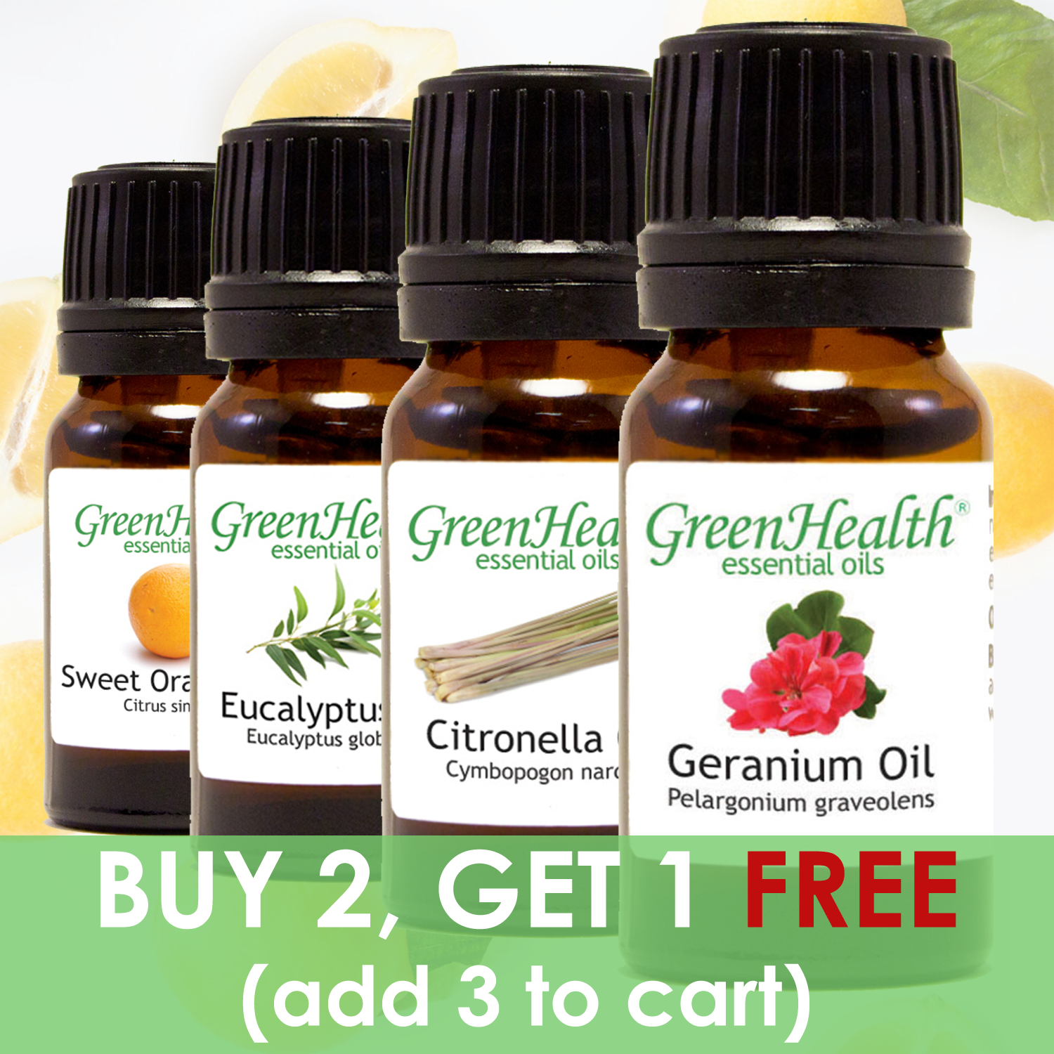 Essential Oils 10 ml - Pure & Natural - 50+ Popular Oils - GreenHealth