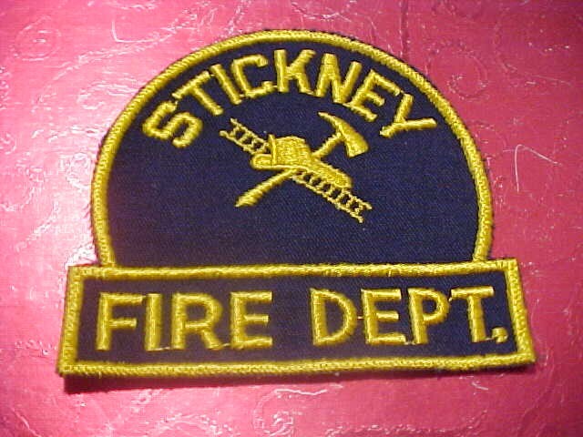 STICKNEY ILLINOIS FIRE DEPARTMENT PATCH SHOULDER SIZE UNUSED