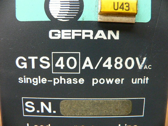 Gefran Gts40a/480Vac Solid State Relay