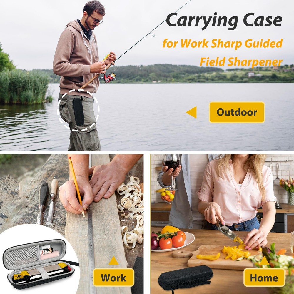 Travel Case for Work Sharp Guided Field Sharpener - Durable Black Design