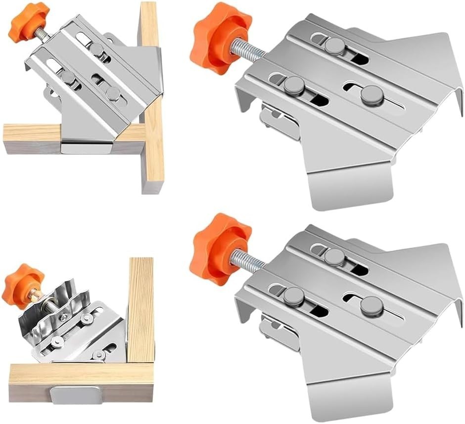 2PCS Right Angle Clamp Multi 90° Woodworking T-shaped Corner Clamp Open Style