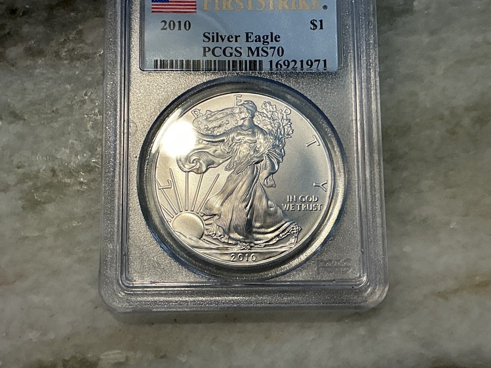 2010 Silver American Eagle MS70 First Strike