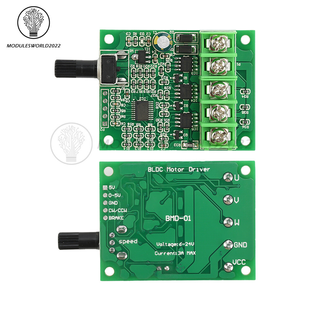 DC 3-phase Brushless Motor Speed Controller Motor Drive Control Board 6V12V24V