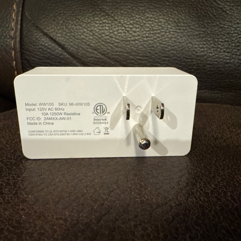 Merkury WiFi Enabled Mini Smart Plug White WW105