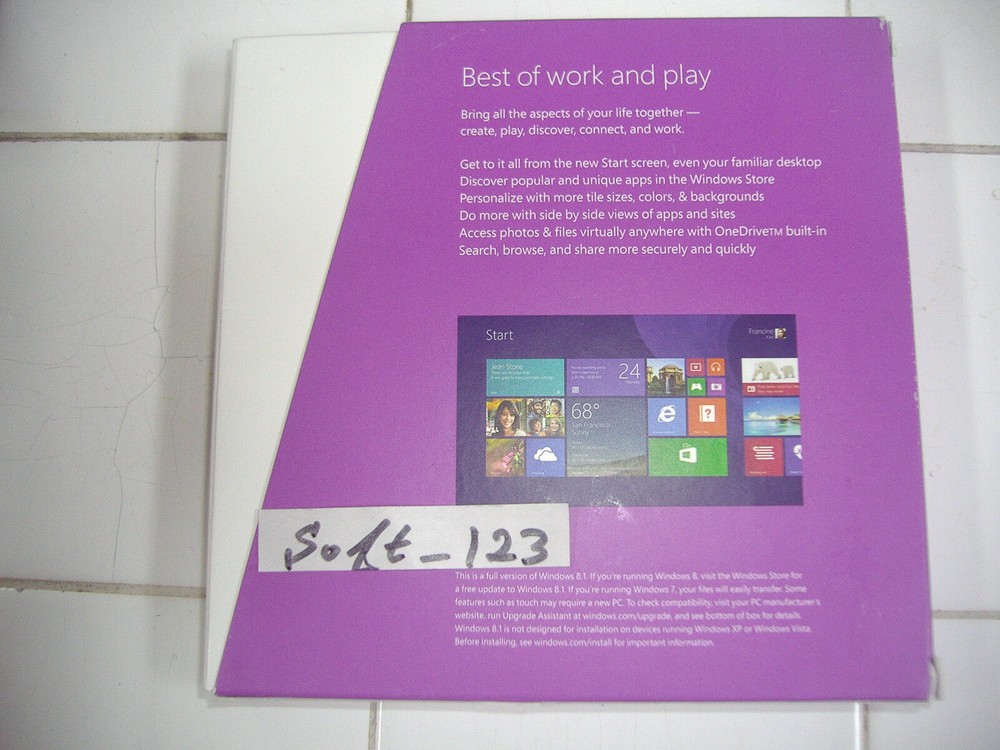 Microsoft Windows 8.1 Full English Version 32 & 64Bit DVD MS WIN 8 =NEW RETAIL=
