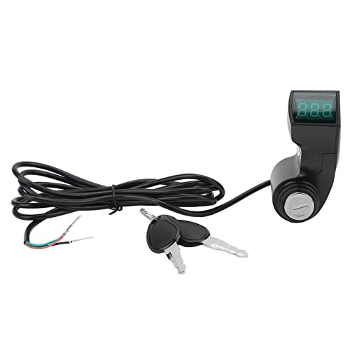 Electric Scooter Ignition, 3 Pin Plug One Button Start Lock Switch with 2 Keys