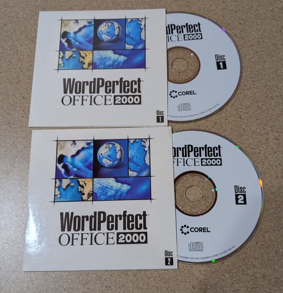 Corel WordPerfect Office 2000 - 2 Install CD's Only