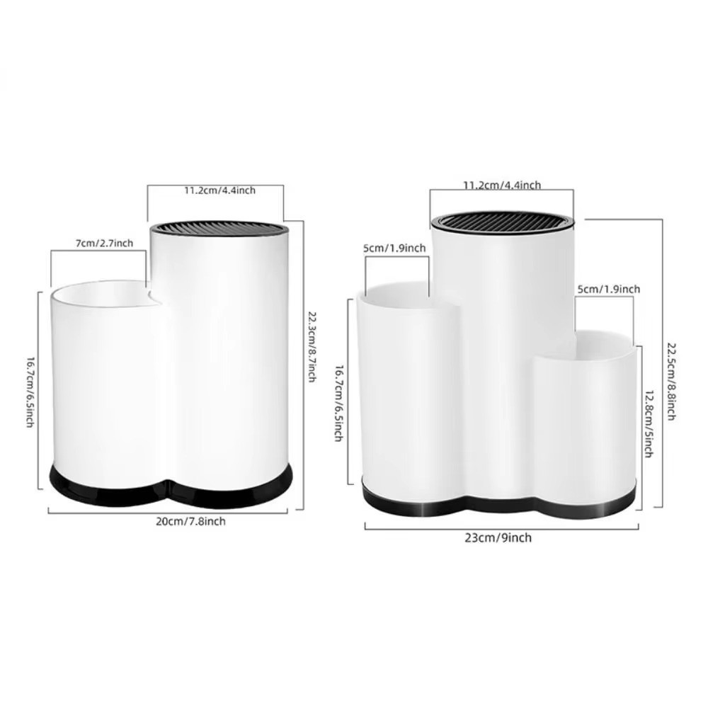 Multifunctional Universal Knives Holder 2/3 Grid Plastic Kitchenware Drain Rack