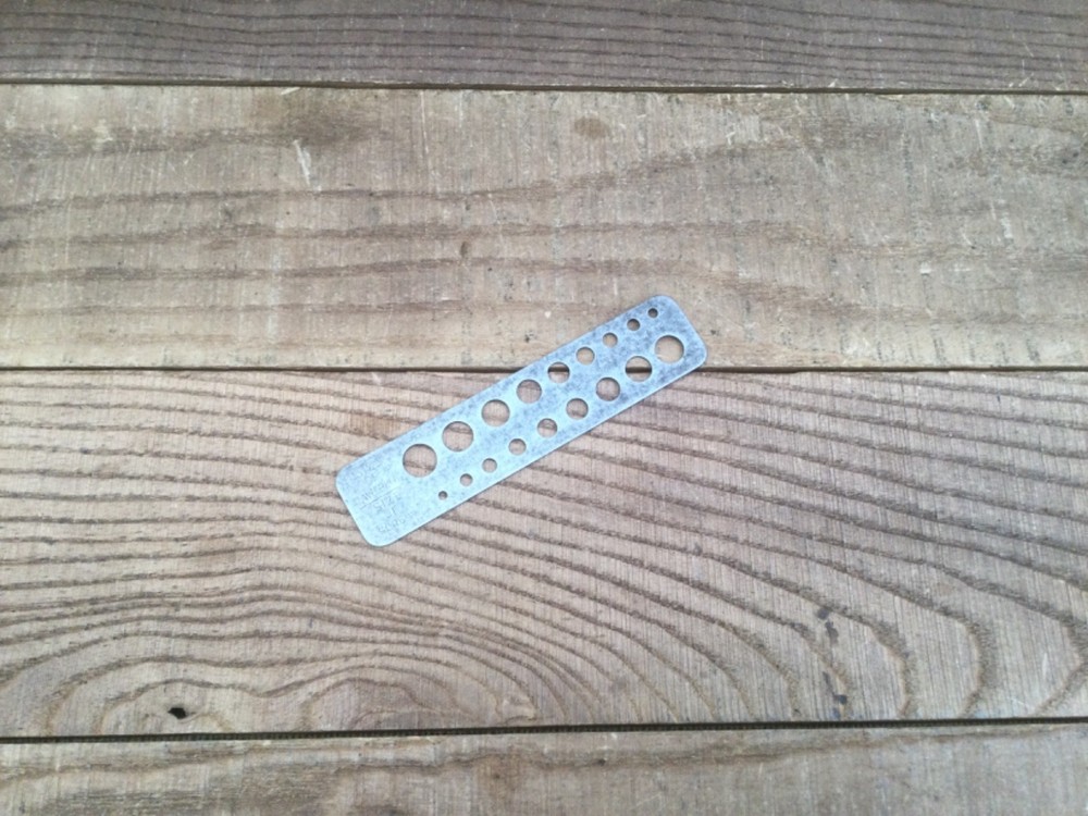 Vintage Rawlplug & Screw Sizing Steel Gauge
