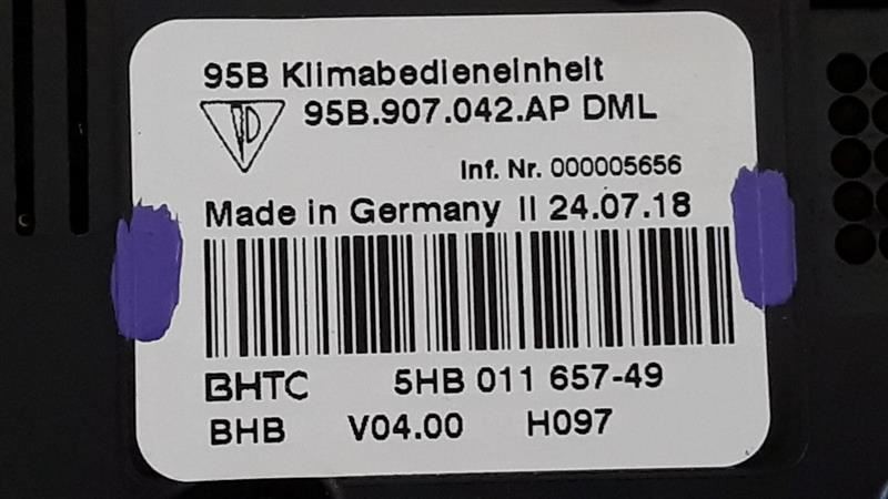 18 PORSCHE MACAN GTS 95B FRONT FLOOR CENTER CONSOLE MULTIFUNCTION CONTROL PANEL