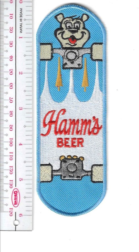 Retro Skateboarding Hamm's Beer Skateboard Promo Patch NO TARIFF