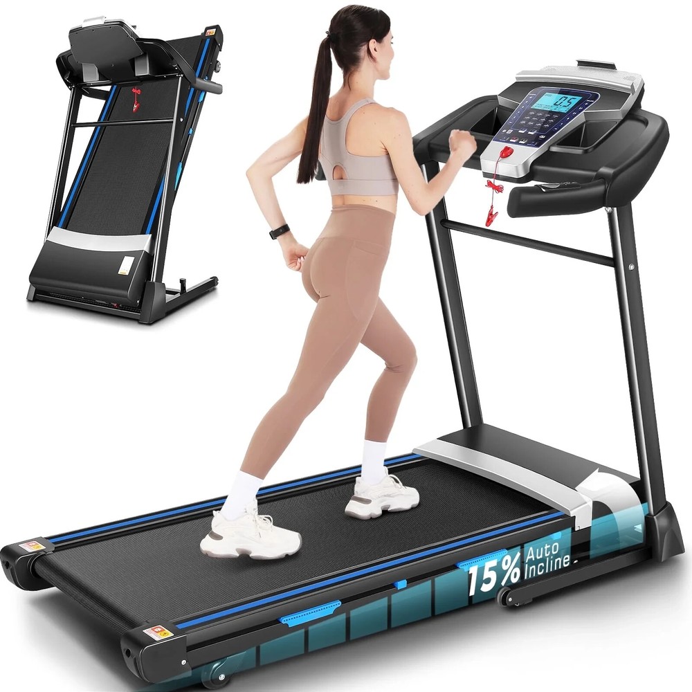 ✅4.5HP Electric Treadmill w/Bluetooth Speaker,LCD Display,Max 9MPH Treadmill✅