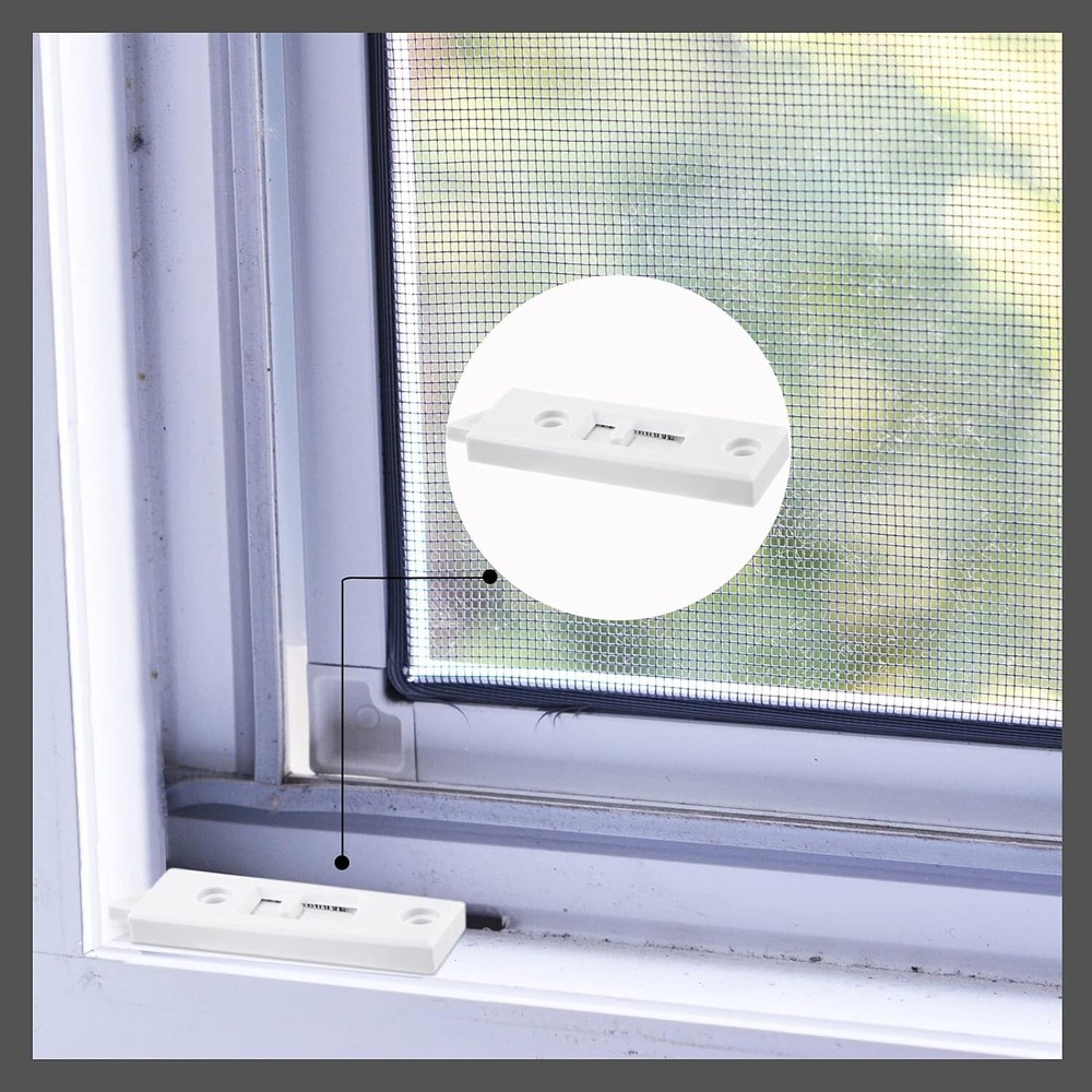Easy-Install Plastic Window Latch Locks - 12 Pieces for Quick Replacement