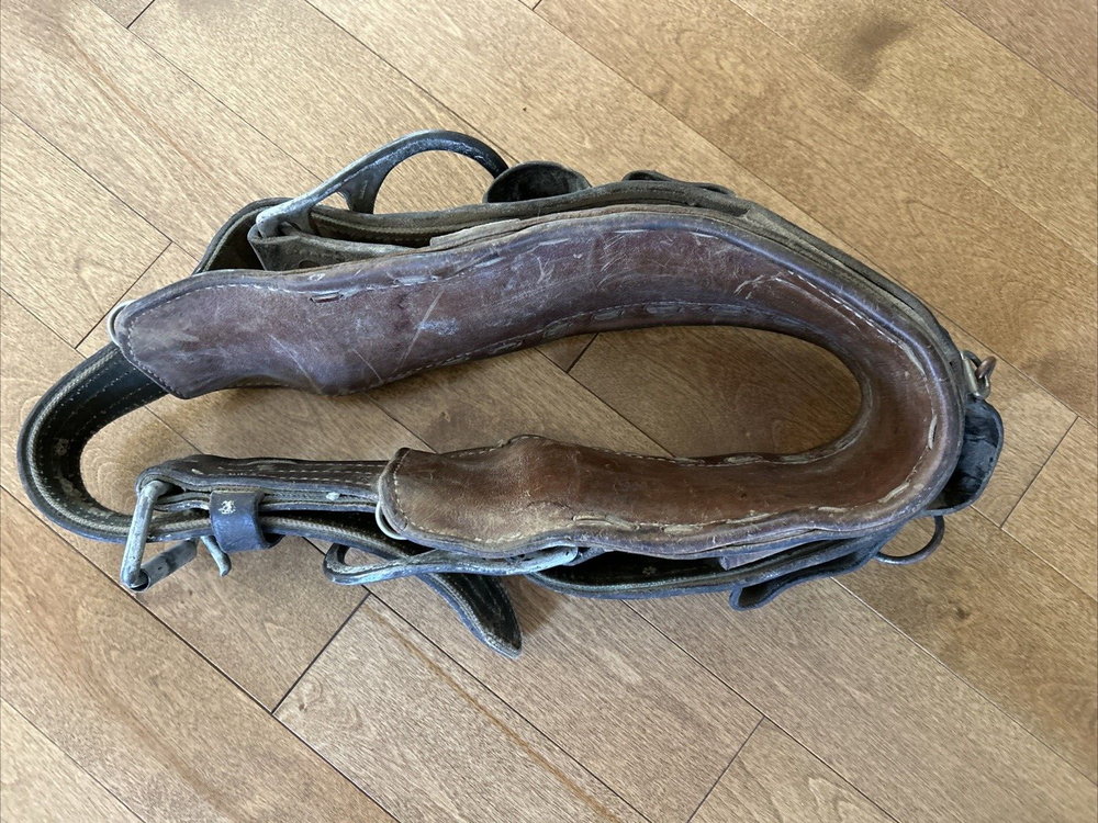 Vintagte Bashlin Leather Lineman Utility Pole Climbing Tool Belt Size D22 No 88