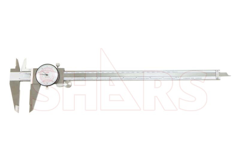 Shars 12" Dual Reading Inch Metric Stainless Steel Dial Caliper New R}