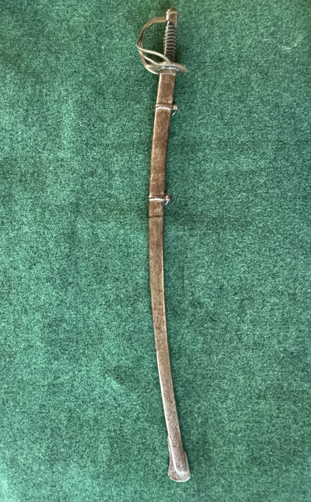 US CIVIL WAR CAVALRY SWORD WITH SCABBARD DATED 1862