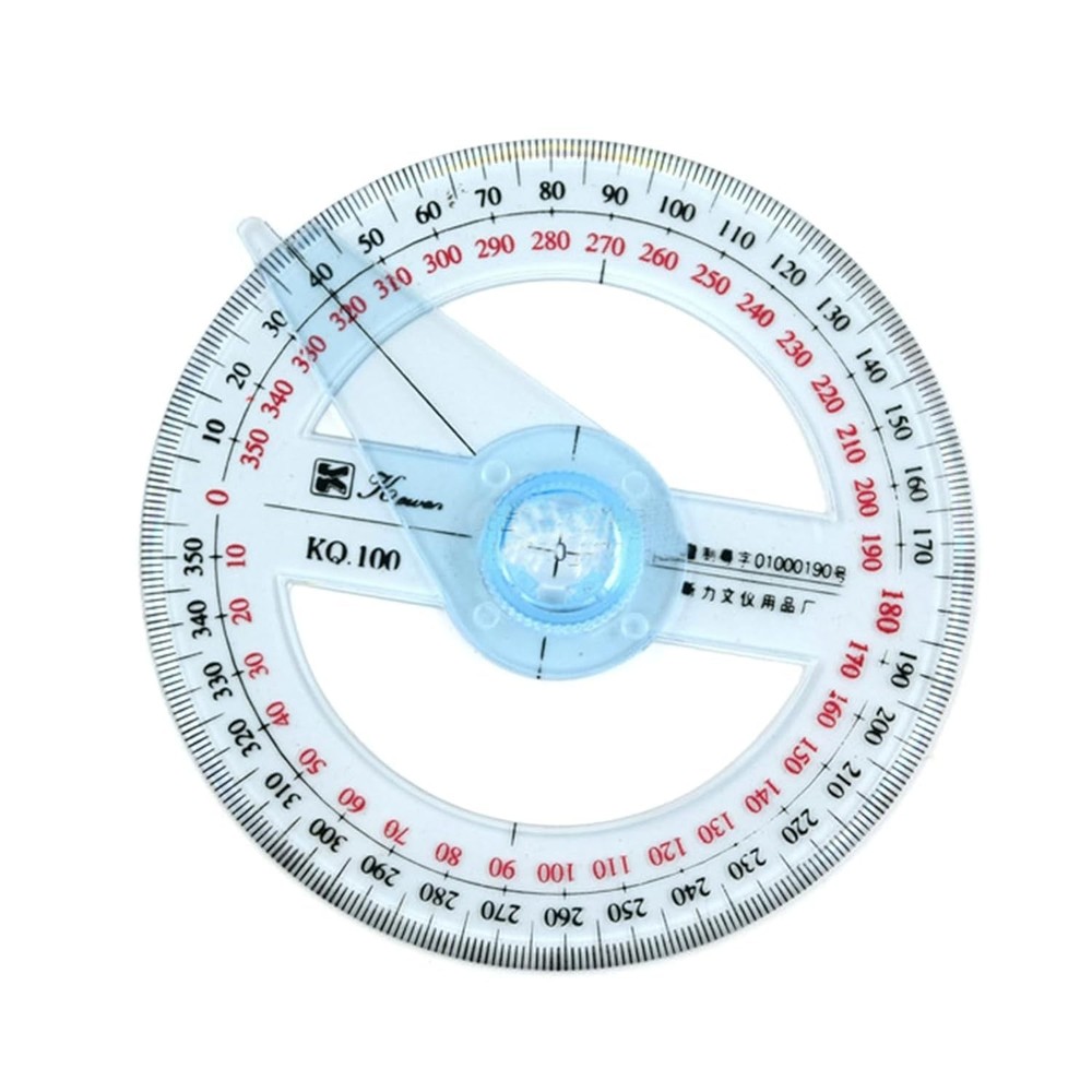 Blue 360 Degree Angle Measure Circle Protractor 360 Degree Plastic Protractor...