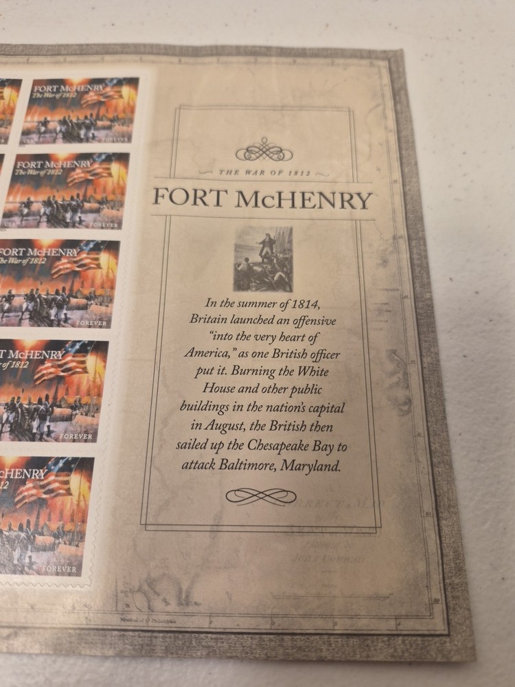 #4921 FORT McHENRY. FOREVER MINT SHEET.