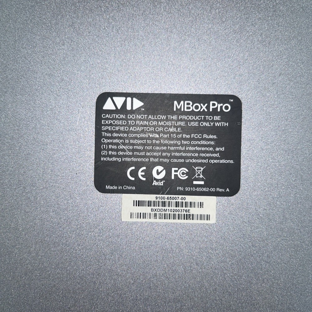 Avid Mbox Pro Firewire Audio Interface - No Power Supply