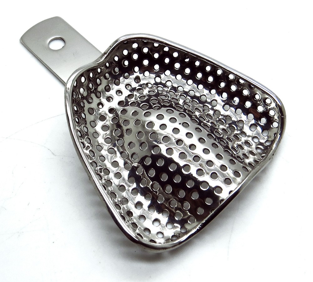 4 Pcs Dental Impression Perforated Large Trays Upper Lower Instruments