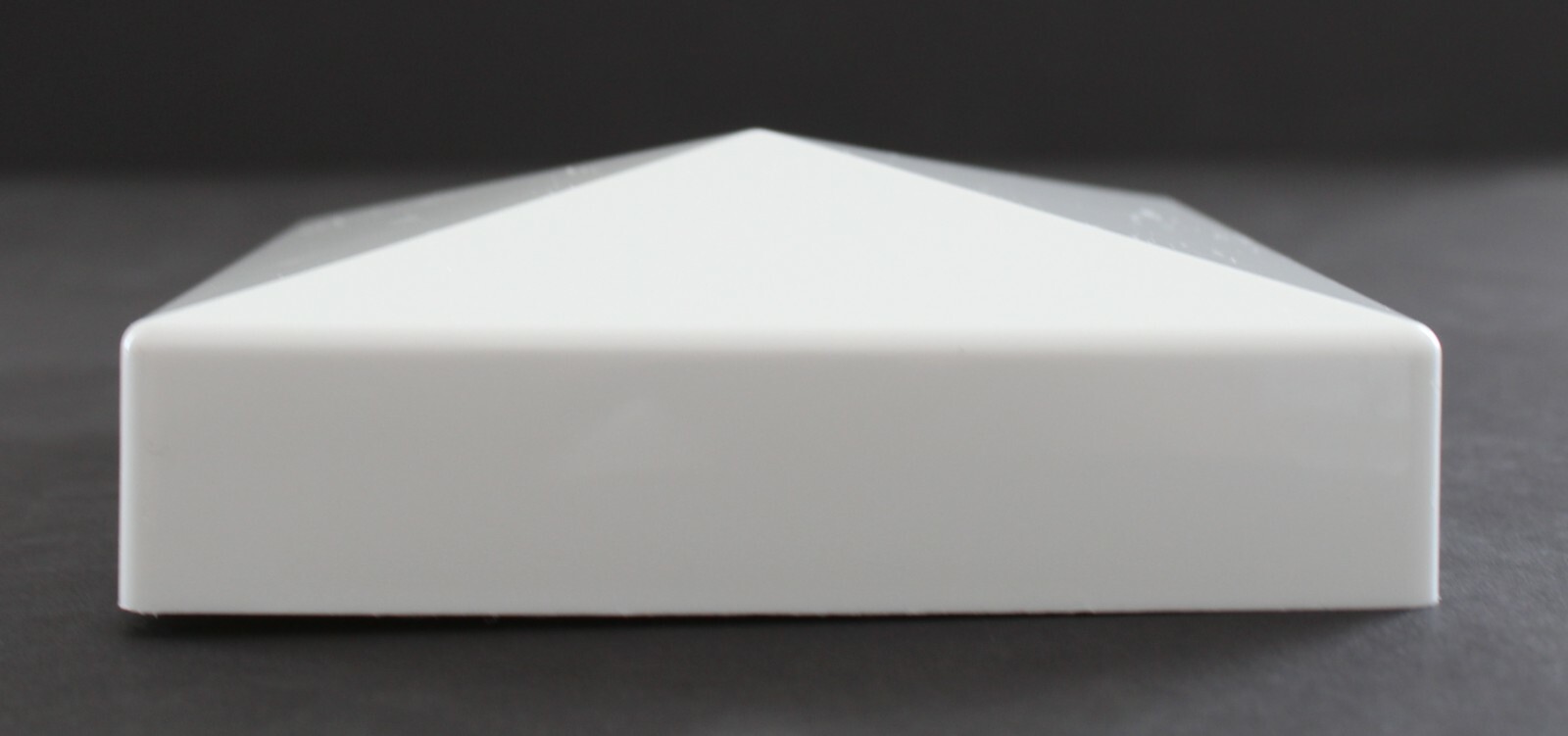 True 5x5 (127mm x 127mm) Plastic Pyramid Vinyl Fence Post Cap White 8,16, 24 pk
