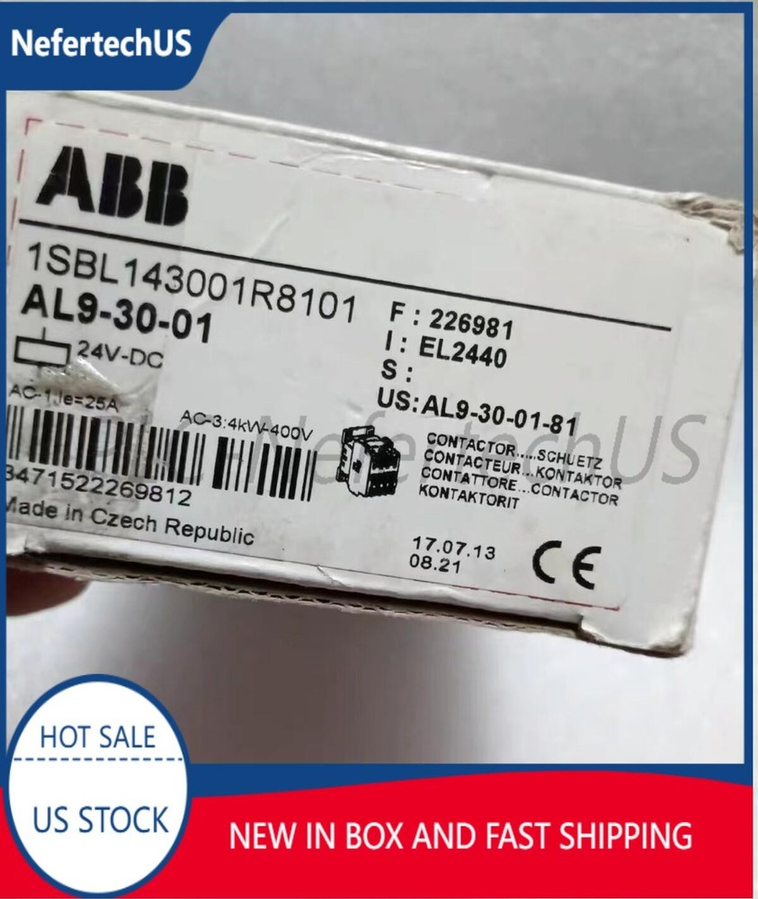1pc ABB AL9-30-01 DC contactor 24VDC