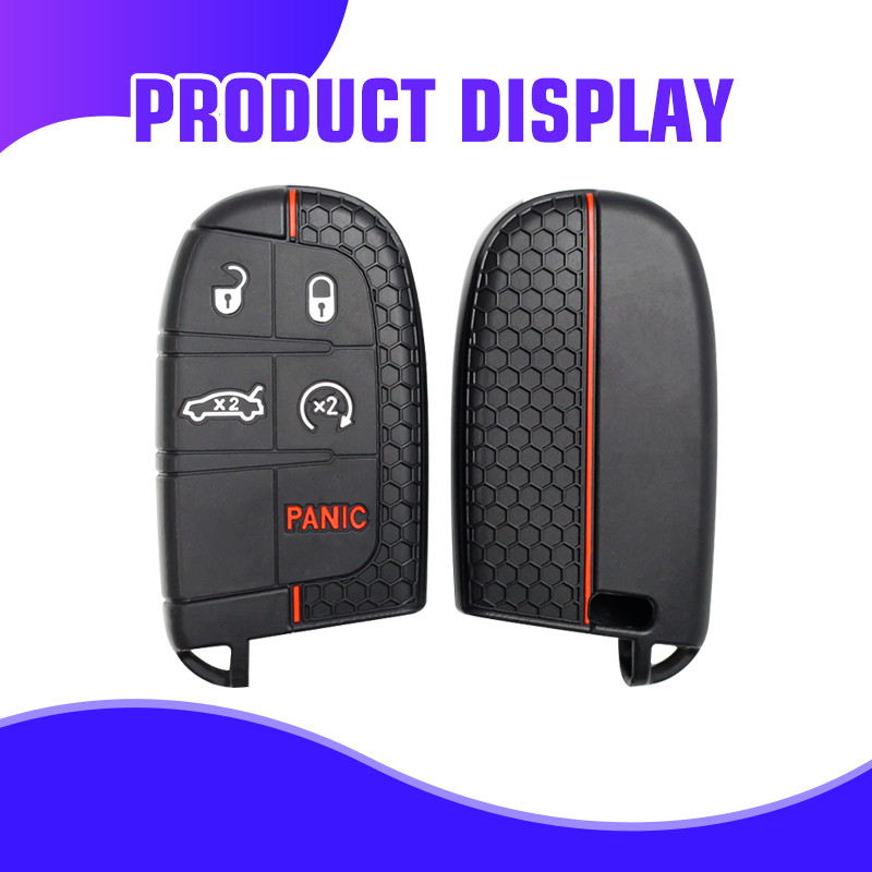 Silicone Key Cover for Jeep Grand Cherokee Renegade Dodge Challenger Durango NEW