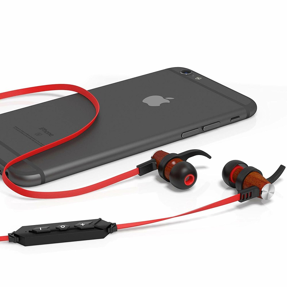 Symphonized XTC Wireless Earbuds, Bluetooth Stereo in Ear Headphones - Red