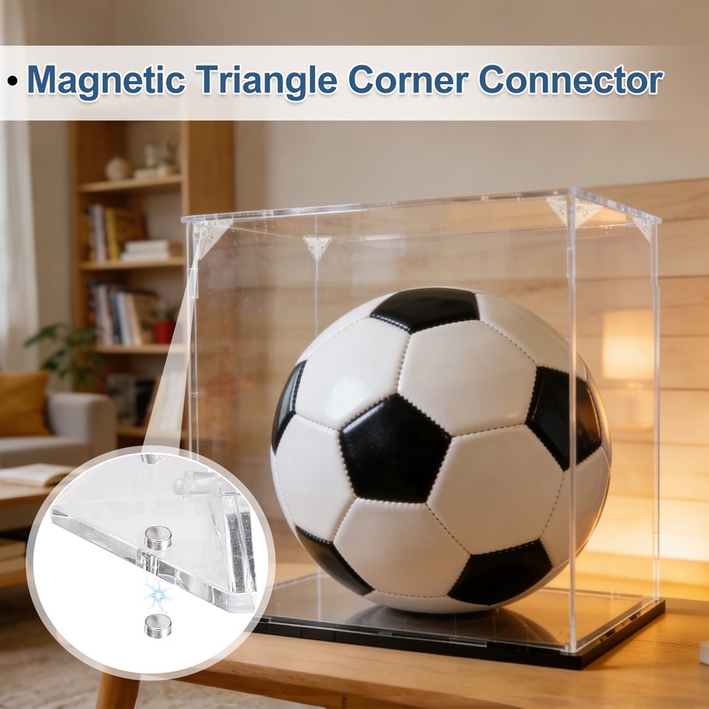 12pcs acrylic corner bracket, magnetic corner connector with rivets for