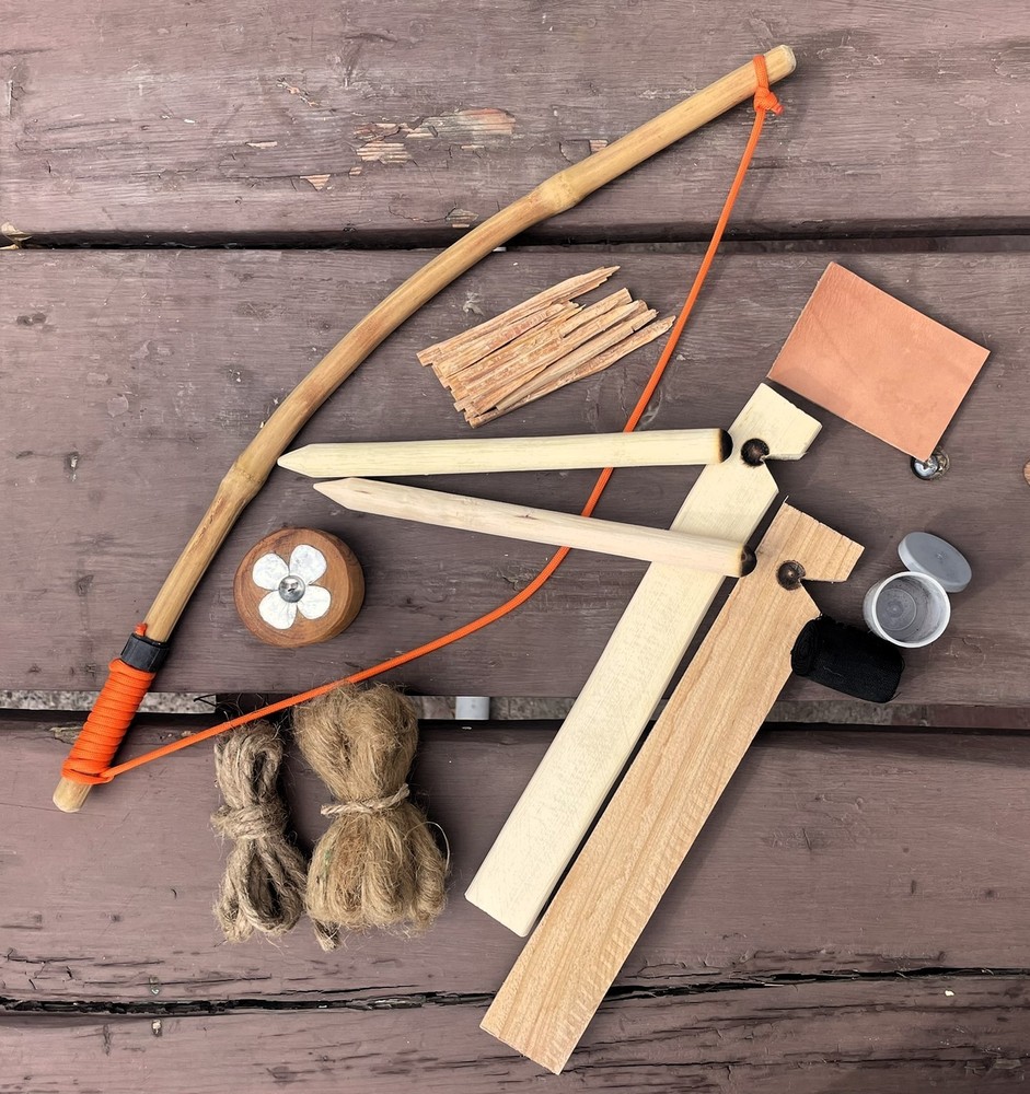 Bow Drill Bamboo Lightweight, Tough, Strong, Exotic Bow Drill Complete Kit