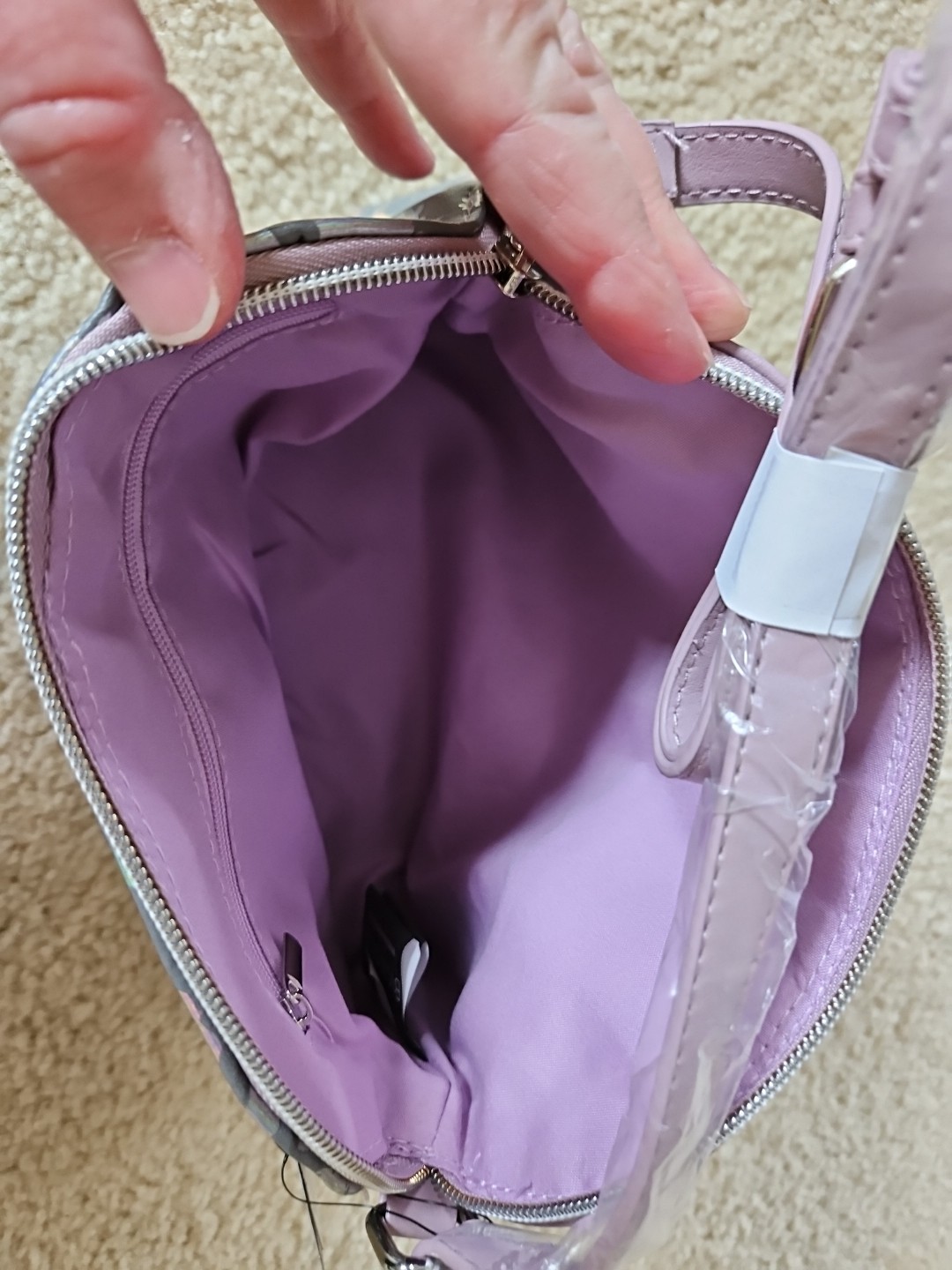 Disney Princess Lilac Holagraphic Foil Crossbody Bag Purse New with Tags