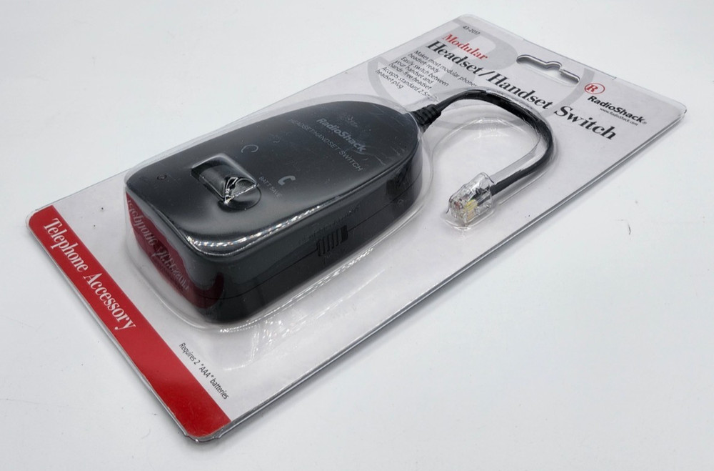 Radio Shack Telephone Modular Headset Handset Switch Accessory Model 43-2017 New