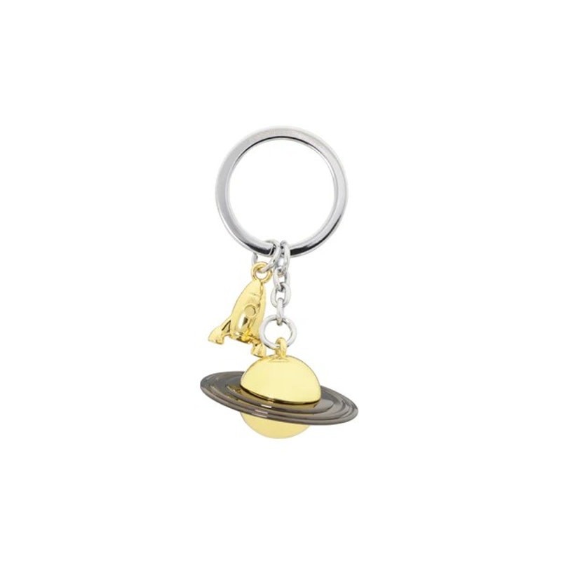 Metalmorphose 3D Outer Space Planet Spaceship Keychain