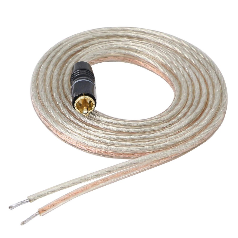 XMSJSIY RCA Speaker Wire Pigtail Bare Cable - 2 meter, transparent  orange