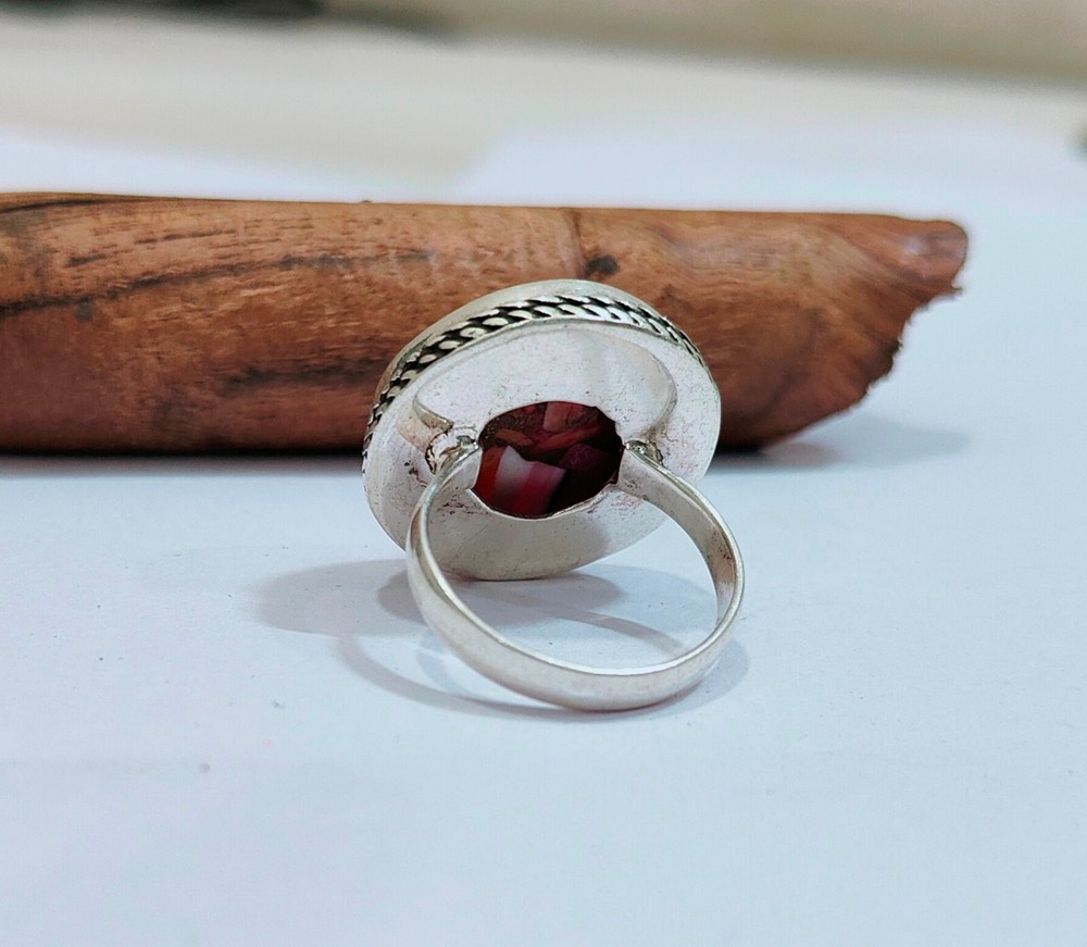 Pink Copper turquoise 925 Silver handmade ring Gift item All Size Ring