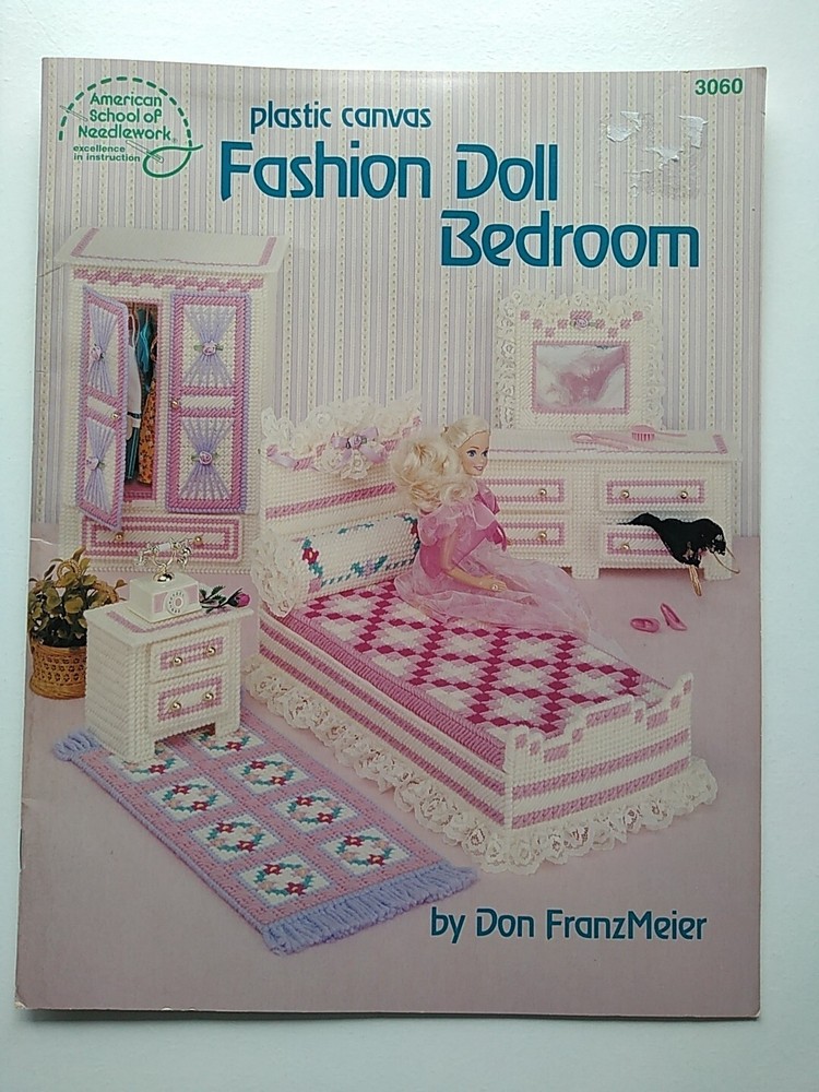 Fashion Doll Bedroom ASN Plastic Canvas Pattern Booklet 3060