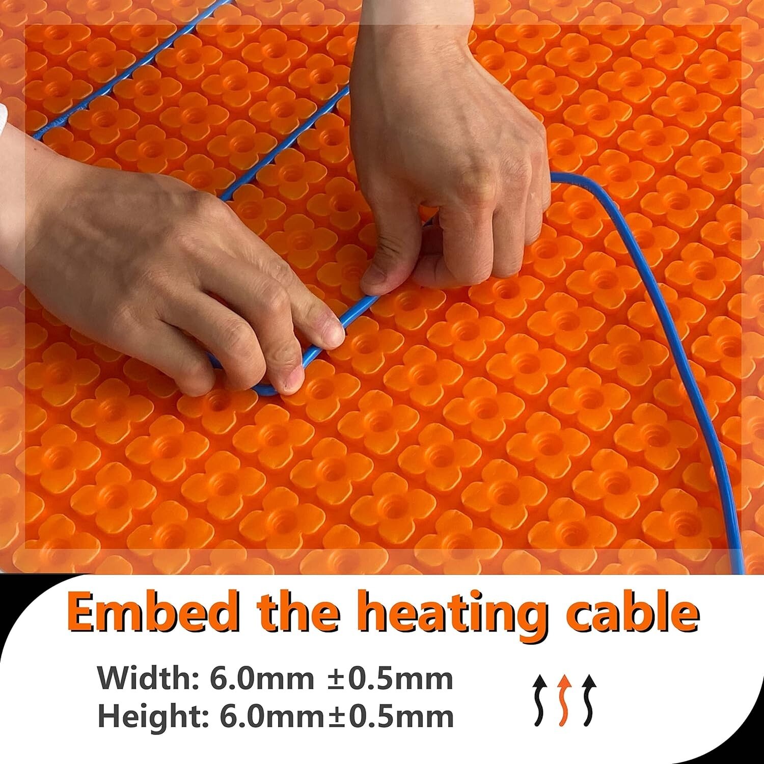 MAXKOSKO Heated Floor Uncoupling Membrane Roll Underlayment Membrane