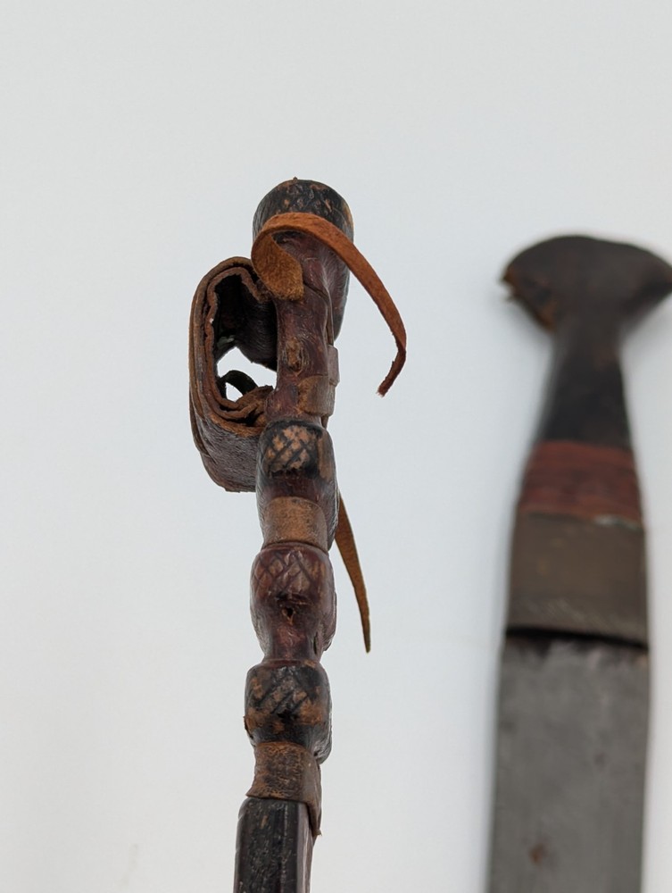 West African Dagger Knife With Leather Sheath