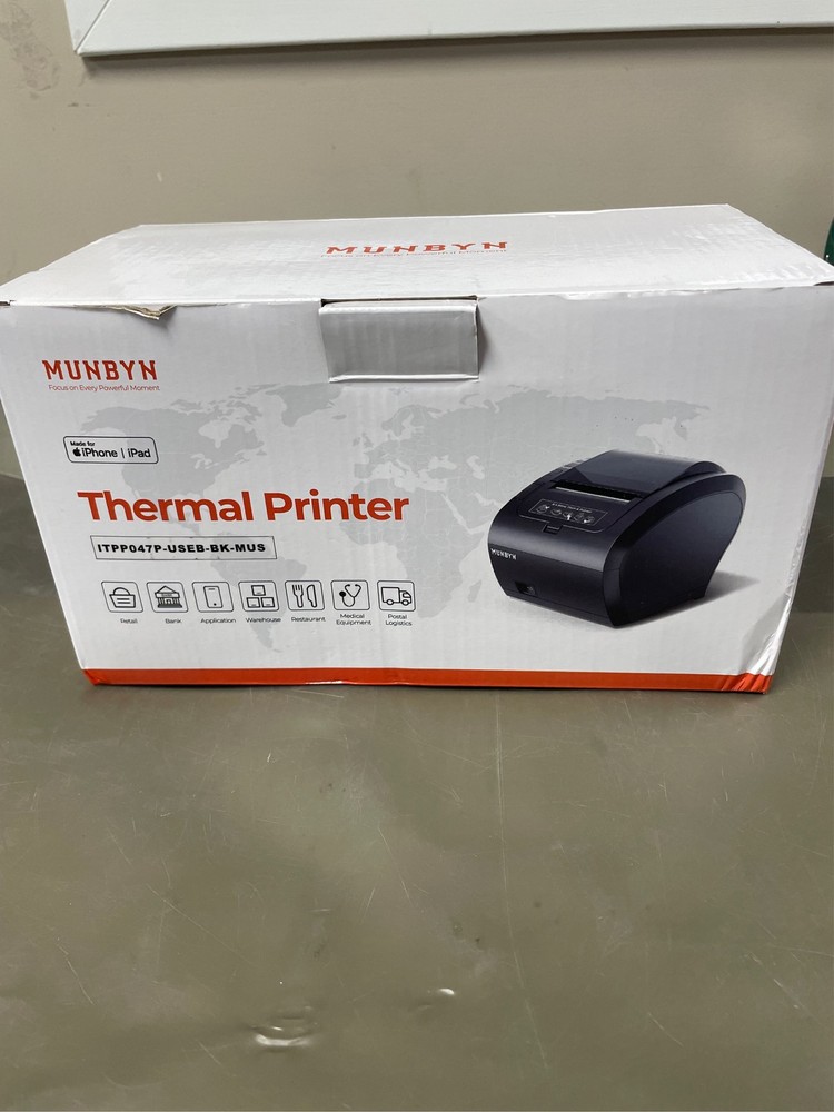 MUNBYN Bluetooth Thermal Receipt Printer P047, 80mm POS Printer, Thermal Printer