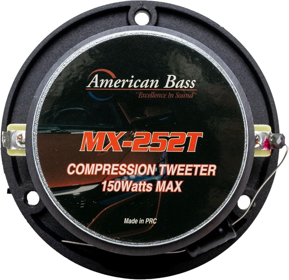 American Bass MX 252 Compression Super Tweeter (Black), 150 Watts