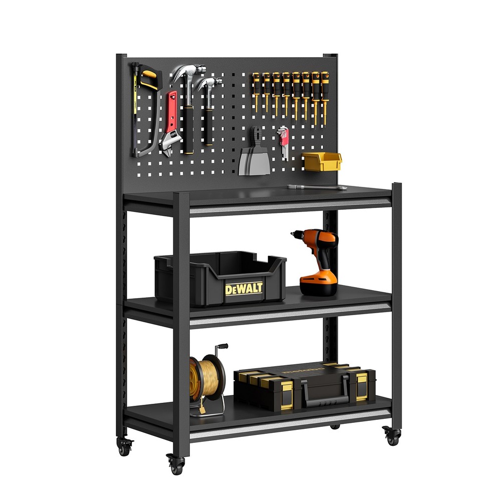 Garage Storage Cabinet System 8-Pcs Workshop Set Metal Rolling Tool Cabinet Box
