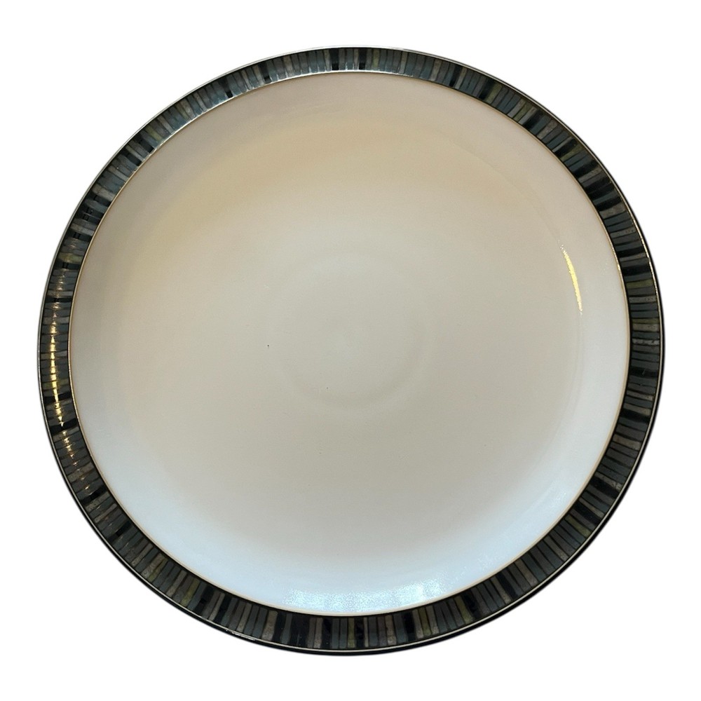 Denby England Jet Stripes Dinner Plate 10 3/8” Stoneware Replacement