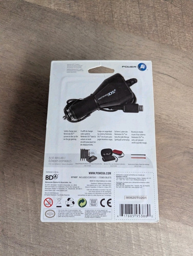 Nintendo DS Lite Car Charger Adapter