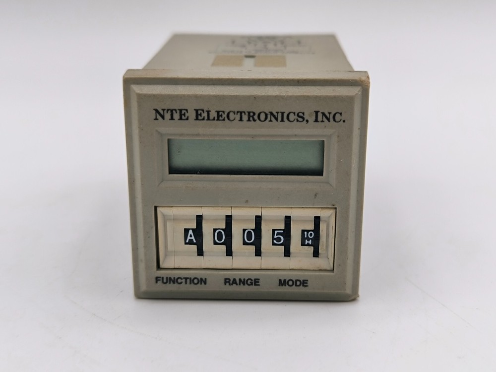 NTE Electronics R65-11AD10 Time Delay Relay Counter 10A 24-240VAC 12-Function