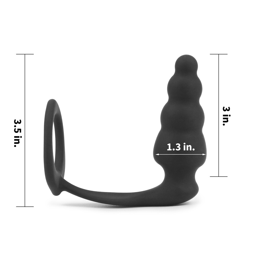 Combo Master Cockring Plug, Penis Ring & Self Anal Plug