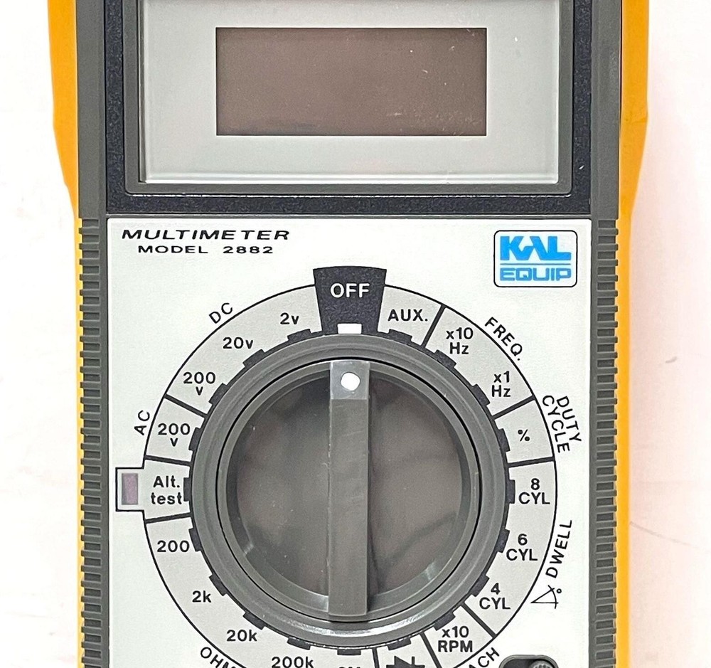 KAL Equip Multimeter Model 2882 Electrical Automotive Diagnostic w/Case Untested
